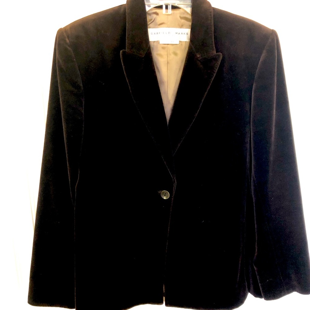 Chocolate Brown velvet blazer, hardly worn! Donated